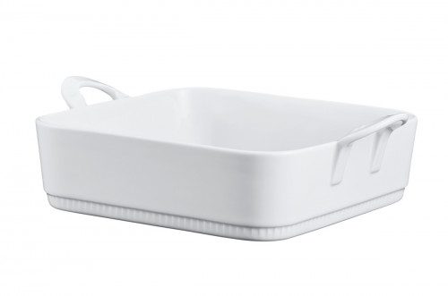 Plat à four carré blanc porcelaine culinaire 27x27 cm Toulouse Pillivuyt