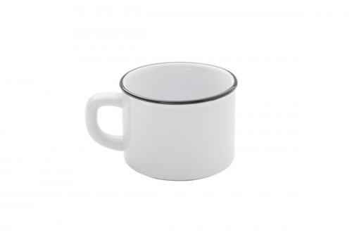 Mug rond blanc grès émaillé 25 cl Ø 8,5 cm Bistrot Pro.mundi
