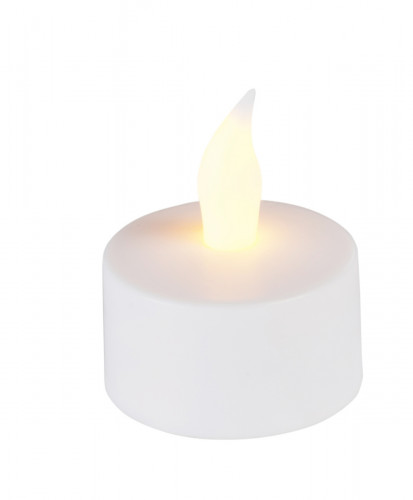 Bougie à led rond blanc Ø 4,7 cm 3,5 cm (12 pièces)