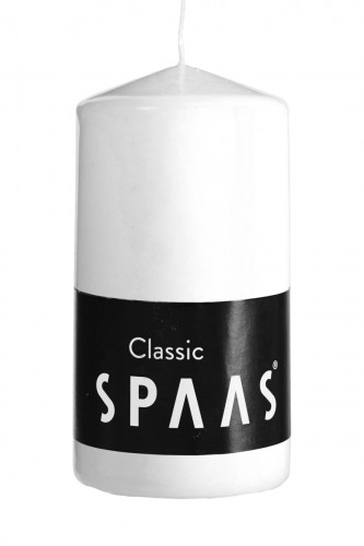 Bougie rond blanc Ø 6 cm 15 cm Spaas