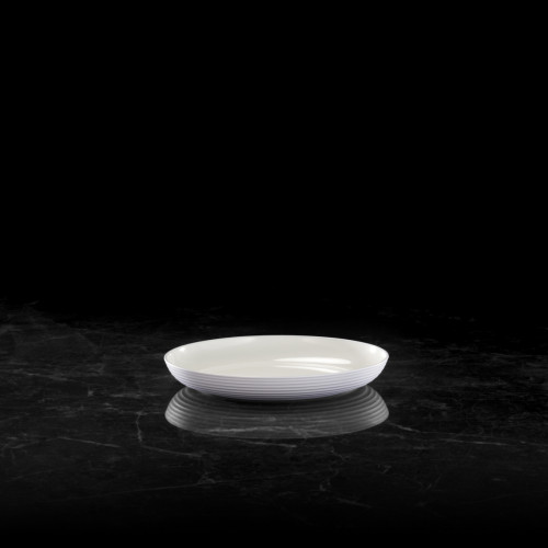 Assiette plate rond blanc mélamine Ø 22 cm Wave Platex