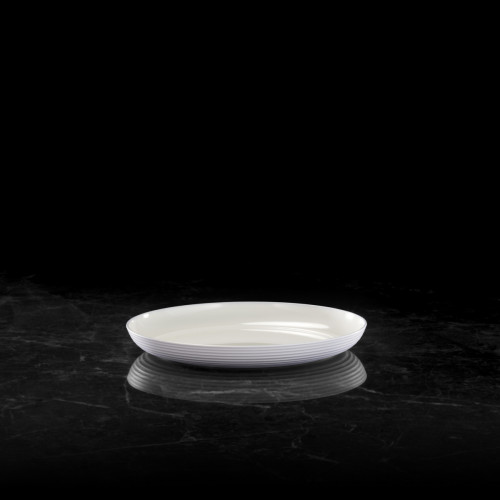 Assiette plate rond blanc mélamine Ø 26 cm Wave Platex