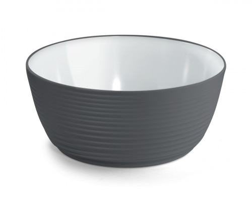 Saladier rond gris mélamine Ø 23 cm Wave Platex
