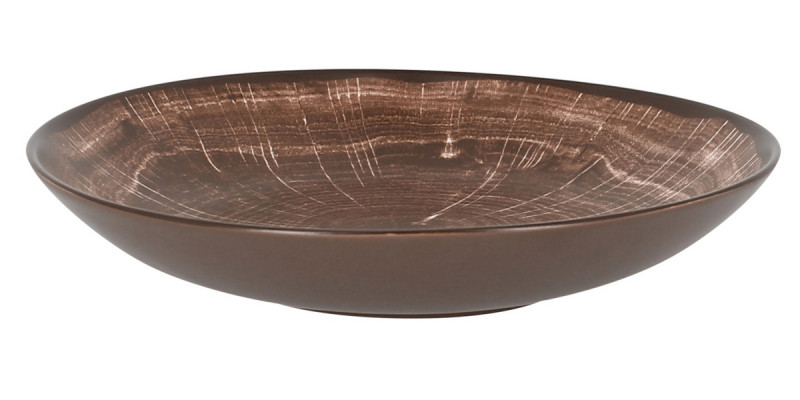 Assiette coupe creuse rond oak porcelaine vitrifiée Ø 22,2 cm Woodart Rak