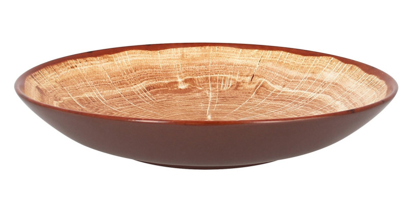Assiette coupe creuse rond timber porcelaine vitrifiée Ø 22,2 cm Woodart Rak