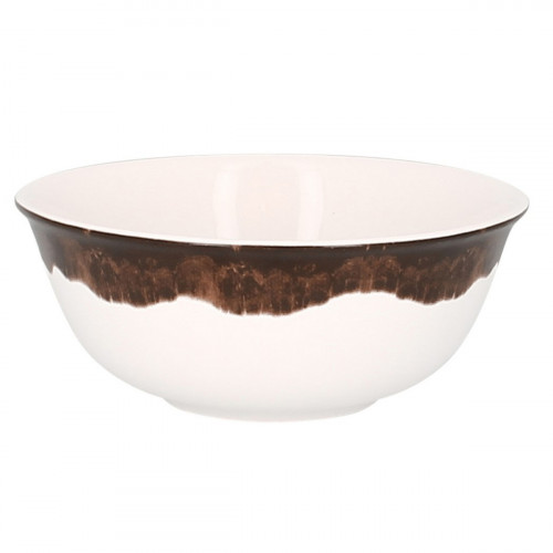 Bol rond marron porcelaine vitrifiée Ø 16 cm Woodart Rak