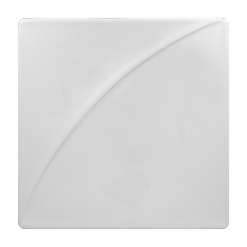 Assiette plate carré blanc porcelaine vitrifiée 29x29 cm Moon Rak