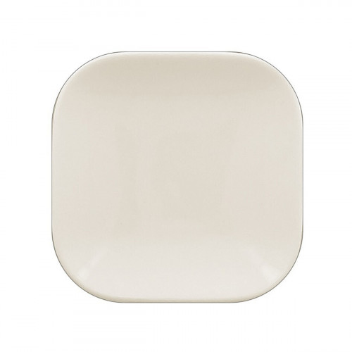 Assiette plate carré ivoire porcelaine vitrifiée 10,9x10,9 cm Aurea Rak