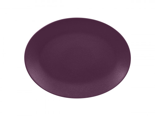 Plat ovale violet porcelaine vitrifiée 36x27 cm Neo Fusion Rak