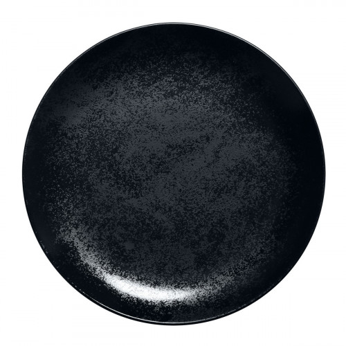 Assiette coupe plate rond noir porcelaine vitrifiée Ø 26,7 cm Karbon Rak
