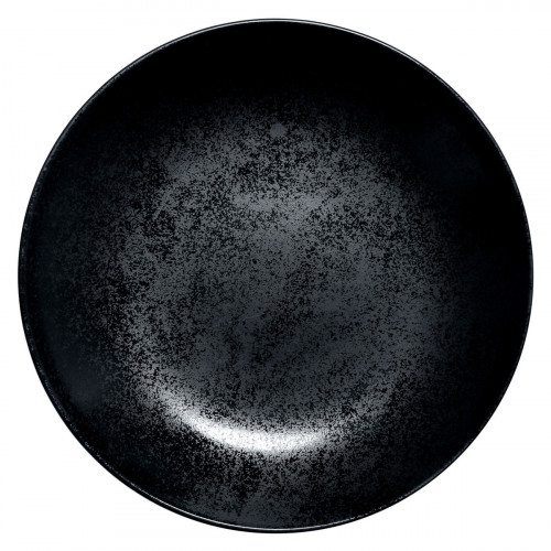Assiette coupe creuse rond noir porcelaine vitrifiée Ø 25,9 cm Karbon Rak