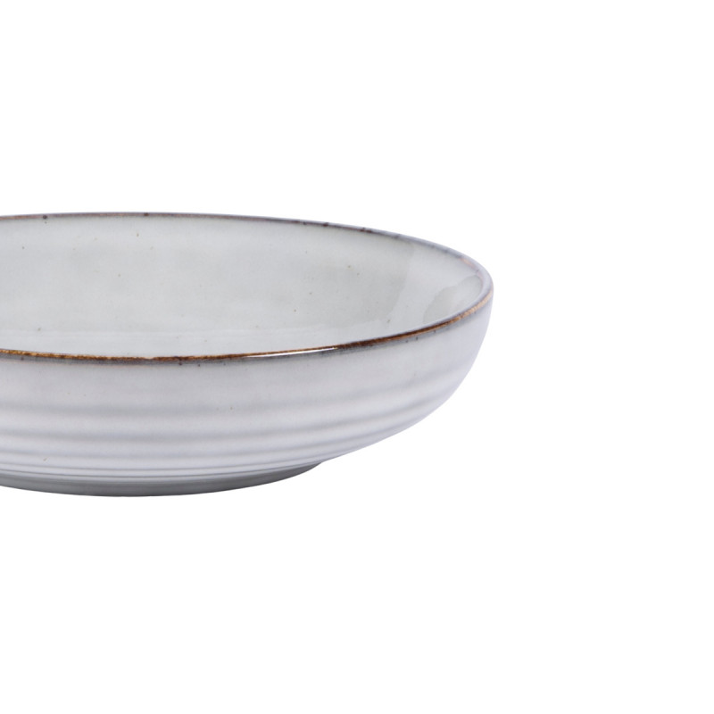 Assiette creuse rond gris grès émaillé Ø 22 cm Sky Pro.mundi