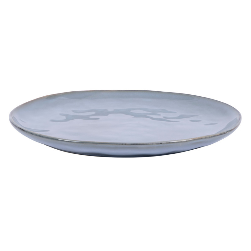 Assiette plate rond bleu grès émaillé Ø 28 cm Sky Pro.mundi