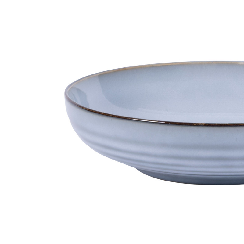 Assiette creuse rond bleu grès émaillé Ø 22 cm Sky Pro.mundi