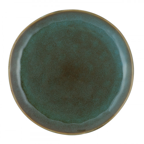 Assiette plate rond vert grès émaillé Ø 24 cm Sky Pro.mundi
