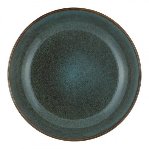 Assiette creuse rond vert grès émaillé Ø 22 cm Sky Pro.mundi