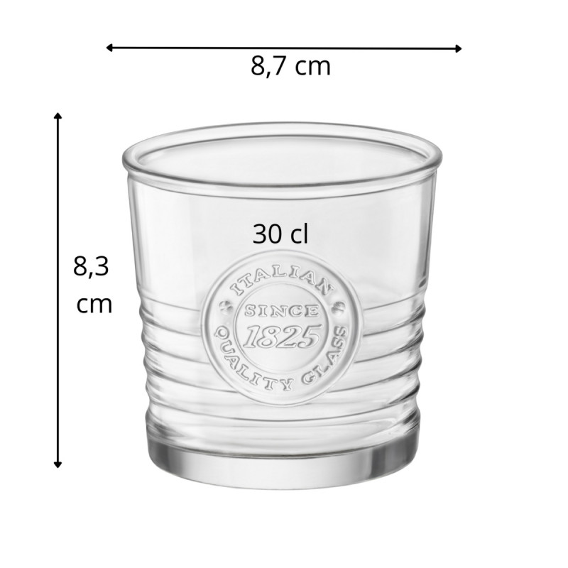 Gobelet forme basse verre 30 cl Officina 1825 Bormioli Rocco