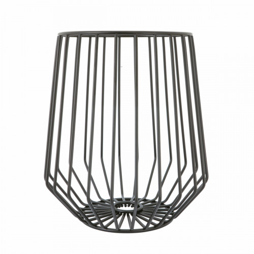 Corbeille rond noir acier Ø 23 cm 26 cm