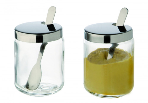 Moutardier rond transparent Ø 5 cm 6 cm Aps (2 pièces)