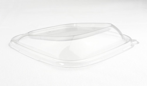 Couvercle pour saladier incliné carré transparent 19,2x19,2x3,8 cm Be Pulp (50 pièces)