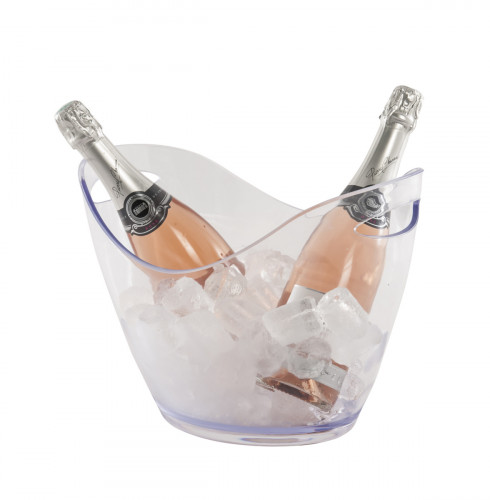 Vasque à bouteille transparent 35x25,5x26 cm 8 L Pro.mundi