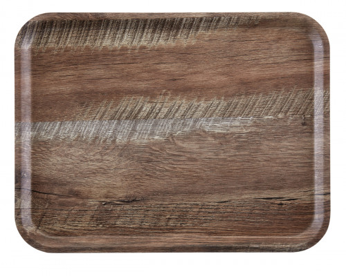 Plateau bois compresse marron 24x35 cm Madeira Cambro