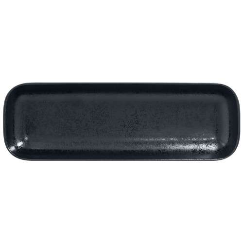 Ravier rectangulaire noir porcelaine vitrifiée 33 cm Karbon Rak