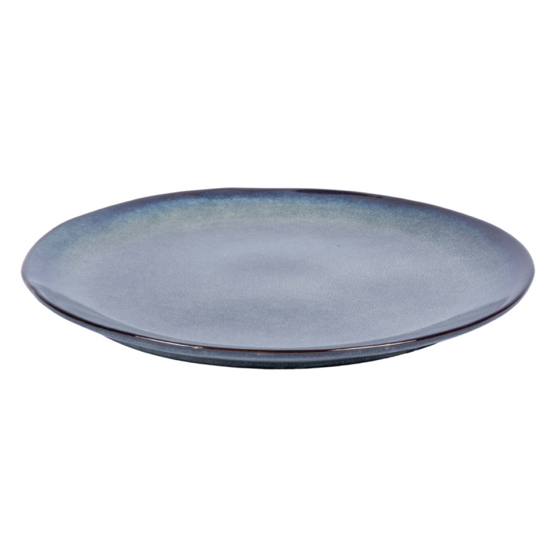 Assiette coupe plate rond gris grès émaillé Ø 27 cm Galaxy Pro.mundi