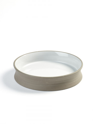 Assiette creuse rond taupe porcelaine Ø 17,5 cm Dusk Serax