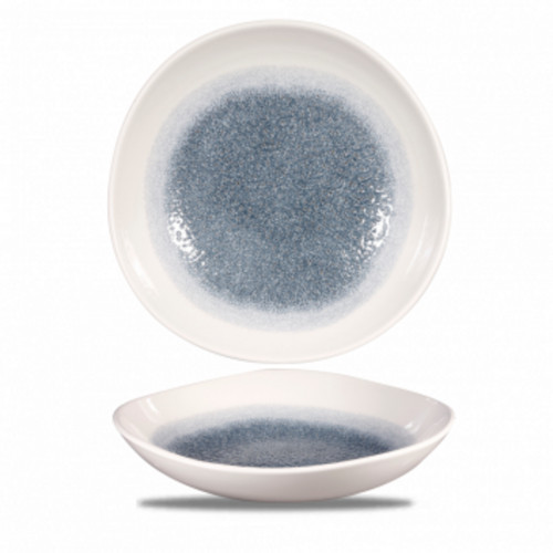 Saladier rond bleu porcelaine vitrifiée Ø 25,3 cm Raku Topaz Churchill