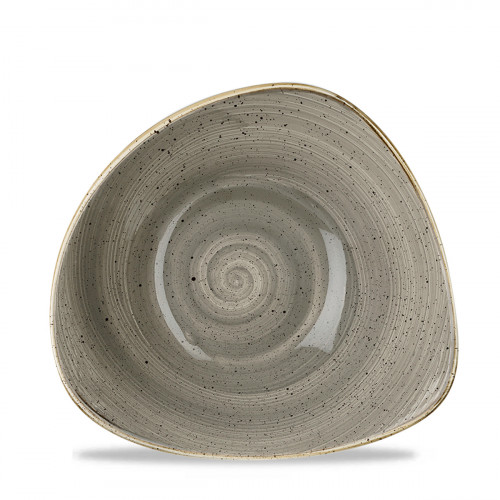 Saladier triangulaire peppercorn porcelaine vitrifiée 18,5 cm Stonecast Grey Churchill
