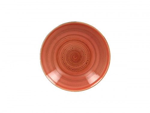 Assiette coupe creuse rond orange porcelaine vitrifiée Ø 27,8 cm Twirl Rak