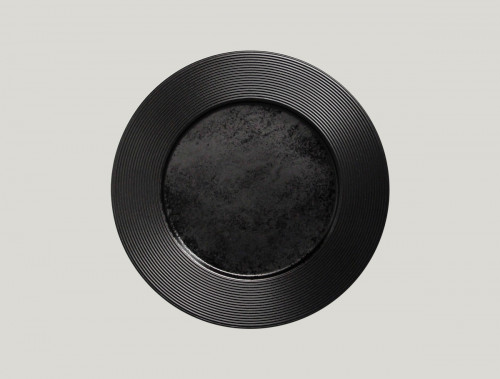 Assiette plate rond noir porcelaine vitrifiée Ø 30,7 cm Edge Rak
