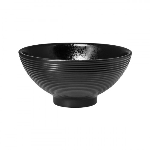 Bol rond noir porcelaine vitrifiée 45 cl Ø 14 cm Edge Rak
