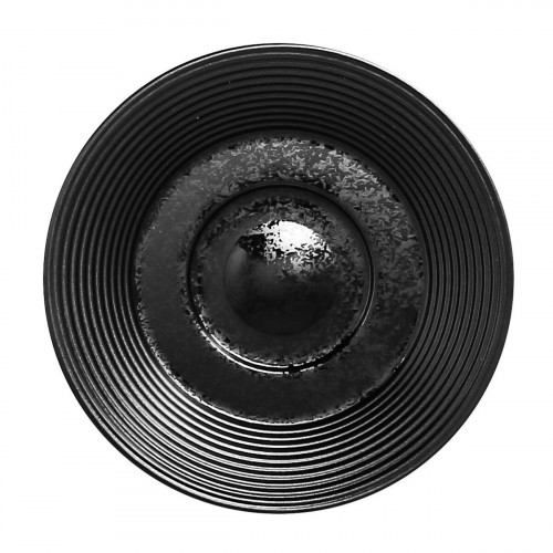 Sous-tasse à expresso rond noir porcelaine vitrifiée Ø 13 cm Edge Rak