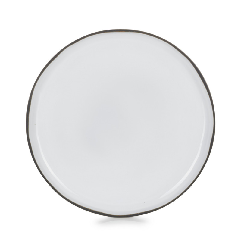 Assiette plate rond blanc cumulus porcelaine culinaire Ø 30 cm Caractère Revol