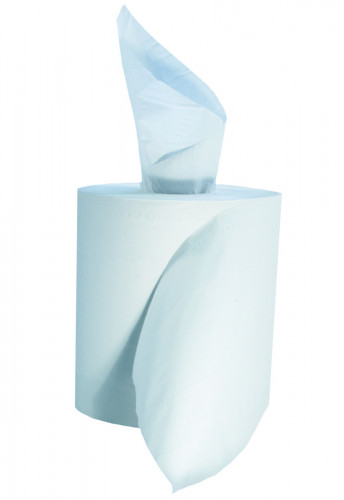 Bobine à dévidage central blanc ouate de cellulose 28x20 cm (6 pièces)