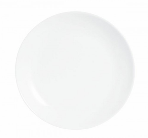 Assiette plate rond blanc verre opal Ø 19 cm Evolutions Arcoroc