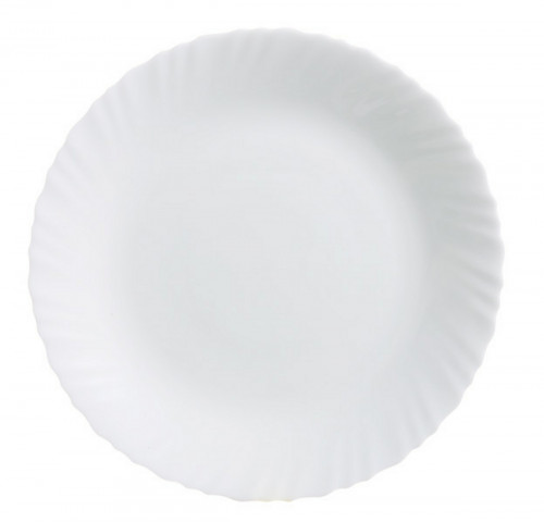 Assiette plate rond blanc verre opal Ø 27,3 cm Feston Luminarc