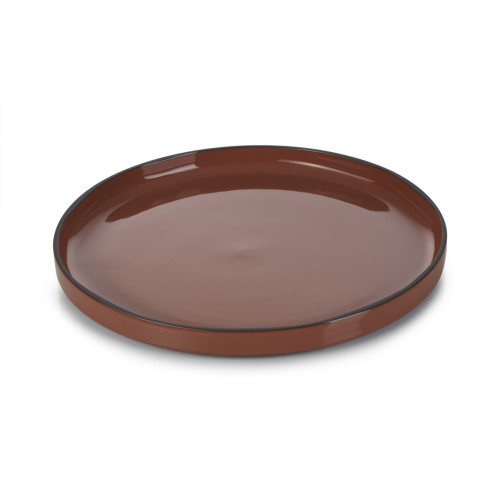 Assiette plate rond rouge porcelaine culinaire Ø 28 cm Caractère Revol