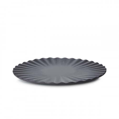 Assiette plate rond noir porcelaine culinaire Ø 17 cm Pekoe Revol