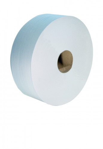 Bobine papier hygiénique blanc ouate de cellulose 350 m (6 pièces)