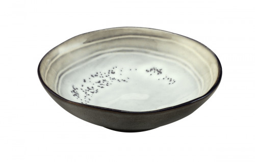 Coupelle rond blanc grès émaillé Ø 12 cm Shadow Medard De Noblat