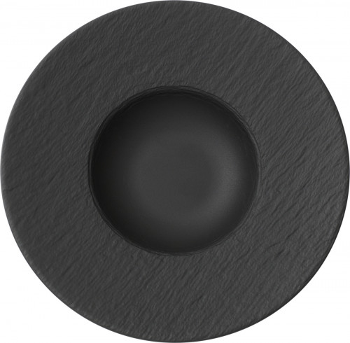 Assiette creuse rond noir porcelaine Ø 29 cm The Rock Villeroy & Boch