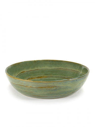 Assiette creuse rond vert grès émaillé Ø 20 cm Pure Sea Green Serax