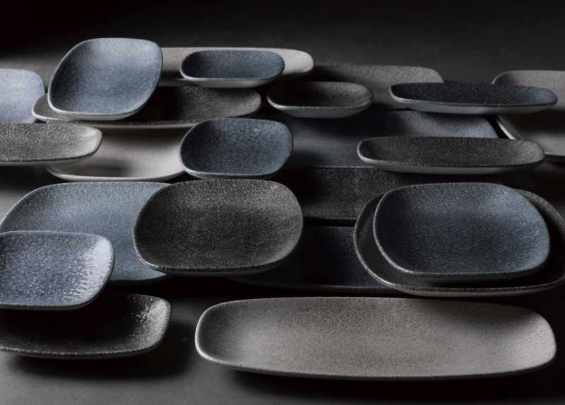 Assiette creuse rond noir porcelaine vitrifiée Ø 24,8 cm Raku Quartz Churchill