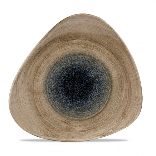Assiette plate triangulaire aqueous bayou porcelaine vitrifiée 26,5x26,5 cm Stonecast Aquaeous Churchill