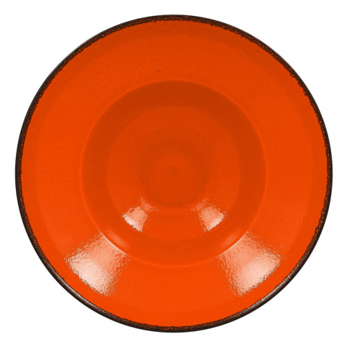 Assiette extra creuse rond orange porcelaine vitrifiée Ø 22,7 cm Fire Rak