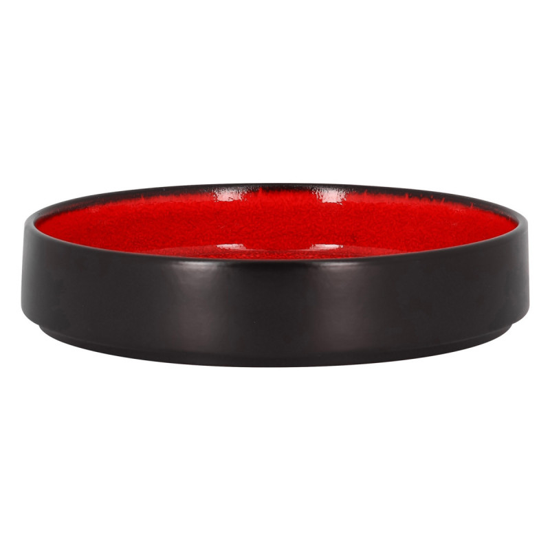 Assiette creuse rond rouge porcelaine vitrifiée Ø 19,9 cm Fire Rak