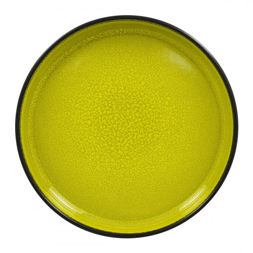 Assiette creuse rond vert porcelaine vitrifiée Ø 27 cm Fire Rak